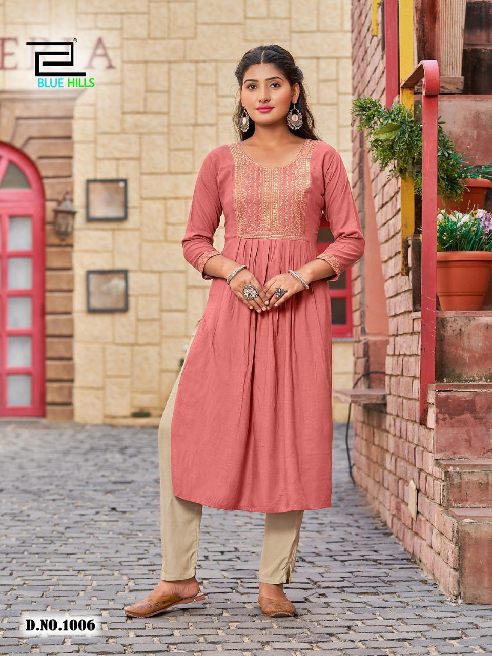 Blue Hills Classic Vol 15 Designer Ethnic Wear Wholesale Plus Size Kurtis
